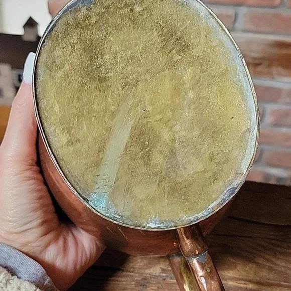 EARLY 20th CENTURY Copper Teapot with Brass Accents - Picture 10 of 10